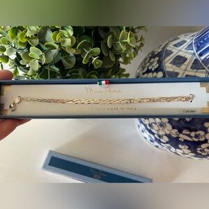 Brand New Mia Fiore Sterling Silver 925 Bracelet Braid Weave 7” length